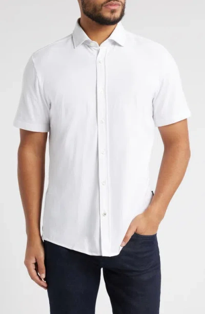 Hugo Boss Boss Roan Stretch Cotton Button-up Shirt In White