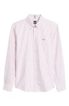 Hugo Boss Boss Roan Stripe Cotton Button-down Shirt In White