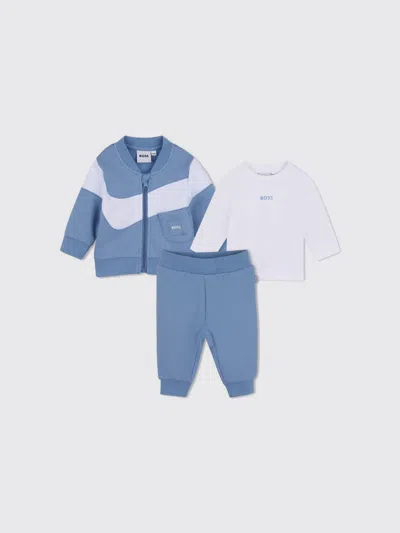 Hugo Boss Babies' Boss Romper Kids Color Gnawed Blue