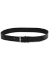 Hugo Boss Boss Ronnie Grained Leather Belt In Black
