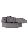 Hugo Boss Boss Ronnie Suede Belt In Dark Grey