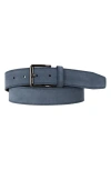 Hugo Boss Boss Ronnie Suede Belt In Open Blue