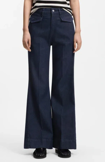 Hugo Boss Boss Rosalya High Waist Flare Jeans In Blue
