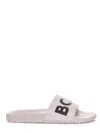 Hugo Boss Logo-debossed Moulded-footbed Slides In Purple