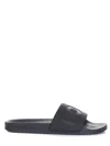 Hugo Boss Logo-embossed Slides In Black