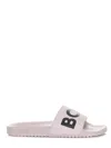 Hugo Boss Logo-debossed Moulded-footbed Slides In Mastice