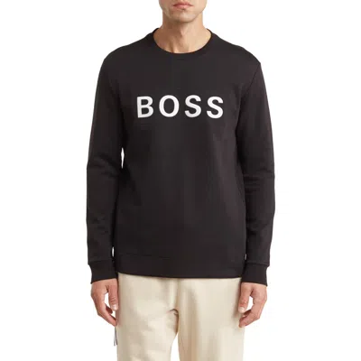 Hugo Boss Boss Salbo Pullover Sweatshirt In Black