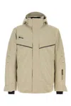 Hugo Boss Versatile Nylon Jacket Featuring Adjustable Elements In Neutral
