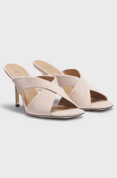 Hugo Boss Boss Sandals With Heel Charlize_samule90_sd 102547 In Pink