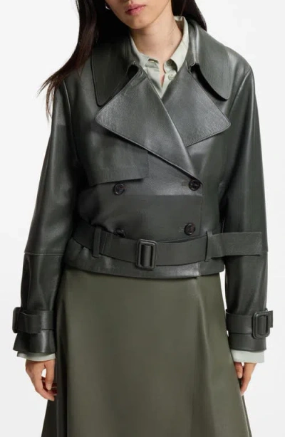 HUGO BOSS BOSS SATELA LEATHER JACKET