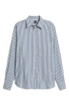 Hugo Boss Boss Saturday Stripe Woven Shirt In Blue