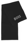 Hugo Boss Patterned Scarf In Black