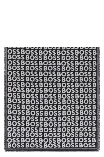 HUGO BOSS BOSS SCARF IN VISCOSE JACQUARD