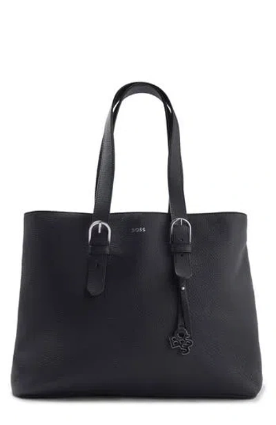 Hugo Boss Boss Scarlet Leather Work Bag In Black