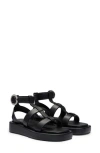 Hugo Boss Boss Scarlet Platform Fisherman Sandal In Black