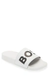 Hugo Boss Boss Sean Slide Sandal In White