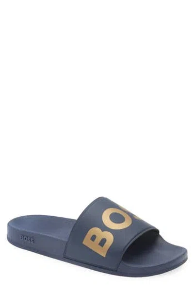 Hugo Boss Boss Sean Slide Sandal In Multi