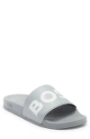 Hugo Boss Boss Sean Slide Sandal In Gray