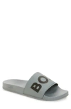 Hugo Boss Boss Sean Slide Sandal In Gray