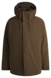 Hugo Boss Boss Selected By Beckham Corduroy Jacket With Down Filling In Light Green