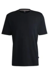 Hugo Boss Boss Man T-shirt Midnight Blue Size S Cotton In Dark Blue