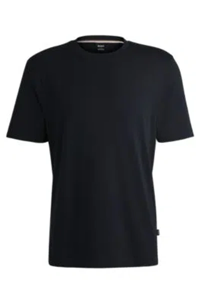 Hugo Boss Boss Man T-shirt Midnight Blue Size S Cotton In Dark Blue