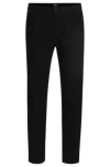 Hugo Boss Boss Selected By Beckham Tapered-leg Stretch-gabardine Trousers In Black