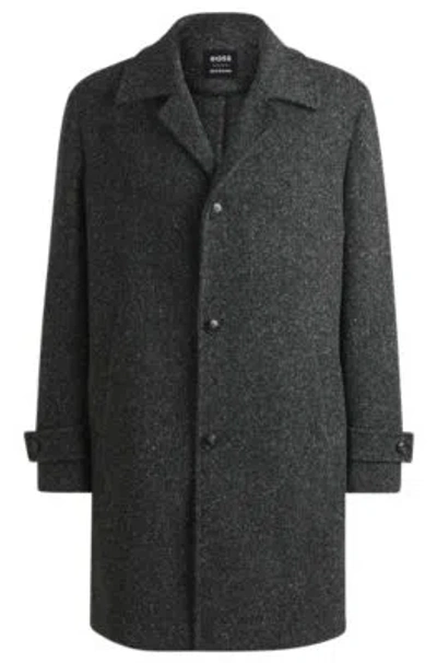 Hugo Boss Boss Selected By Beckham Wool-blend Coat In Grey