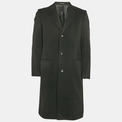 Pre-owned Hugo Boss Boss Selection By  Black Cashmere Blend Felt Mid-length Coat M