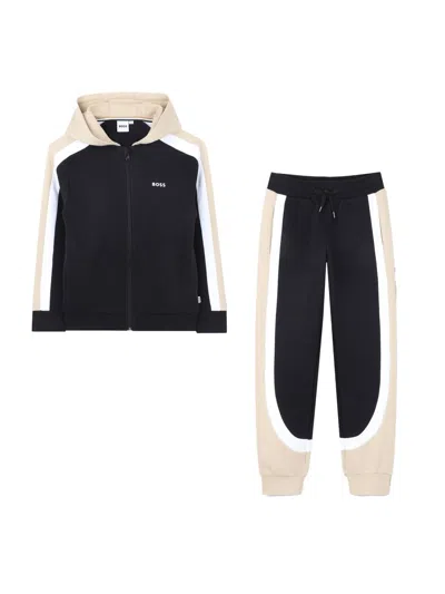 Hugo Boss Boss Mini Comfort Sweatshirt For Boys In Multi