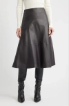 Hugo Boss Boss Sevani A-line Leather Skirt In Black