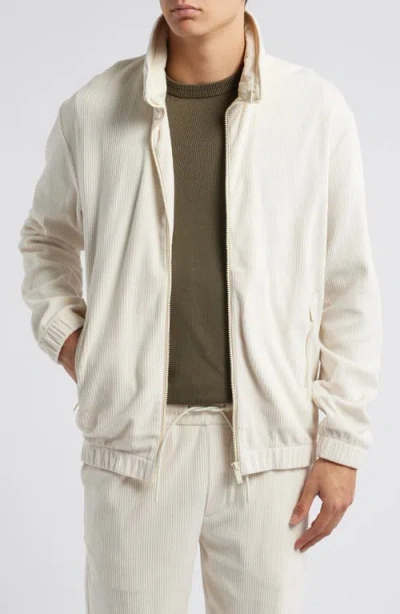 Hugo Boss Boss Shepherd Full Zip Sweatshirt In Open White