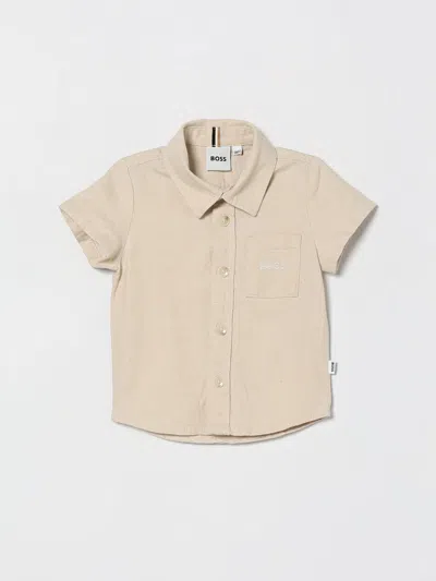 Hugo Boss Babies' Boss Shirt Kids Color Ivory In Neutral