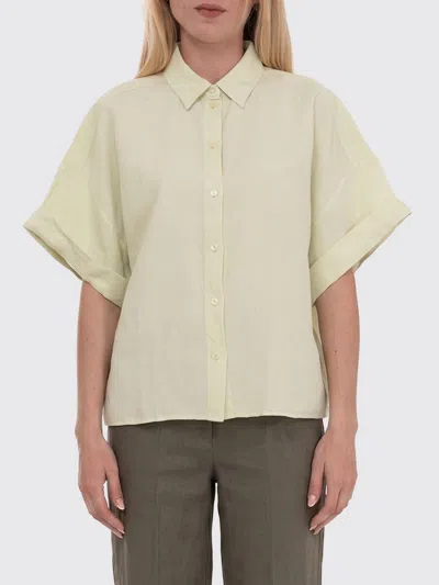Hugo Boss Regular-fit Blouse With Rolled Cuffs In Green