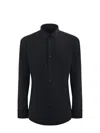 Hugo Boss Slim-fit Shirt In Easy-iron Cotton Poplin In Black