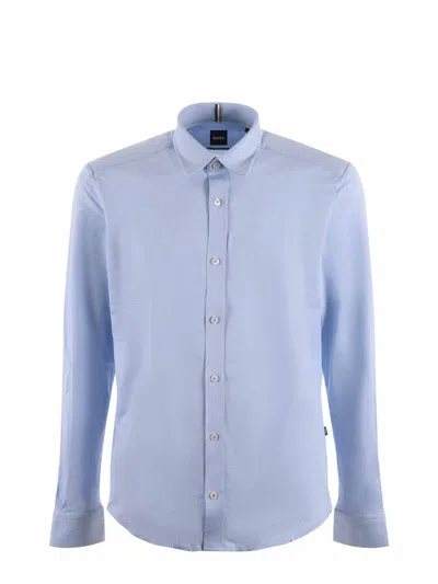 Hugo Boss Boss Shirt In Jersey In Blue