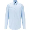 Hugo Boss Regular-fit Shirt In Easy-iron Striped Stretch Cotton In Light/pastel Blue