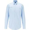 Hugo Boss Regular-fit Shirt In Easy-iron Striped Stretch Cotton In Light/pastel Blue
