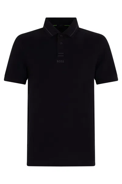 Hugo Boss Boss Short Sleeve Casual Polo For Men In Black