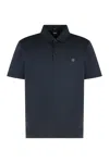 Hugo Boss Boss Short-sleeved Polo In Cotton In Blue
