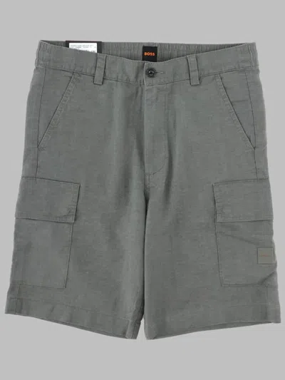 Hugo Boss Boss Shorts Cargo "sisla" In Gray
