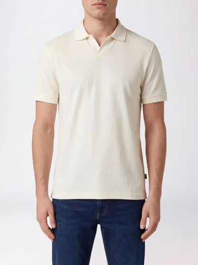 Hugo Boss Boss Short-sleeved Cotton Johnny Collar Polo Shirt In Neutral
