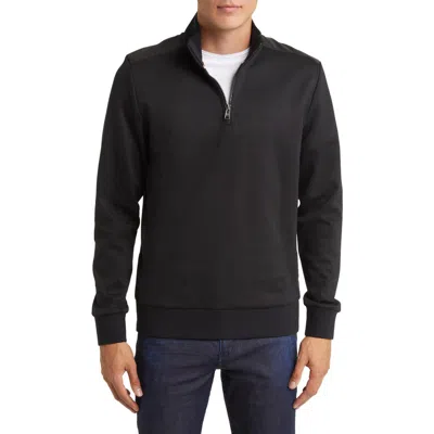 HUGO BOSS BOSS SIDNEY HALF ZIP COTTON BLEND PULLOVER