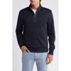 Hugo Boss Boss Sidney Half Zip Pullover In Dark Blue
