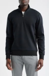 Hugo Boss Boss Sidney Quarter Zip Pullover In Gray