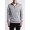 Hugo Boss Boss Sidney Quarter Zip Pullover In Silver