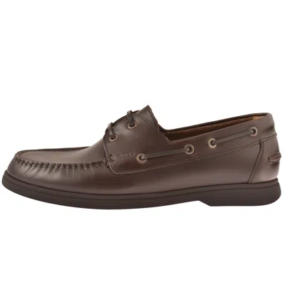 Hugo Boss Boss Sienne Leather Loafers Dark Brown