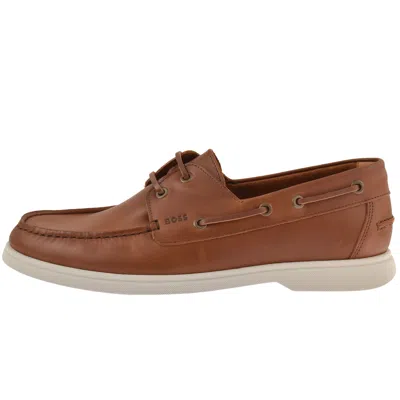 Hugo Boss Boss Sienne Leather Loafers Medium Brown