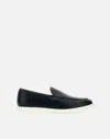 Hugo Boss Boss Sienne Midnight Blue Leather Loafer In Black
