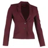 Hugo Boss Boss Single-breasted Blazer In Burgundy Wool In Red